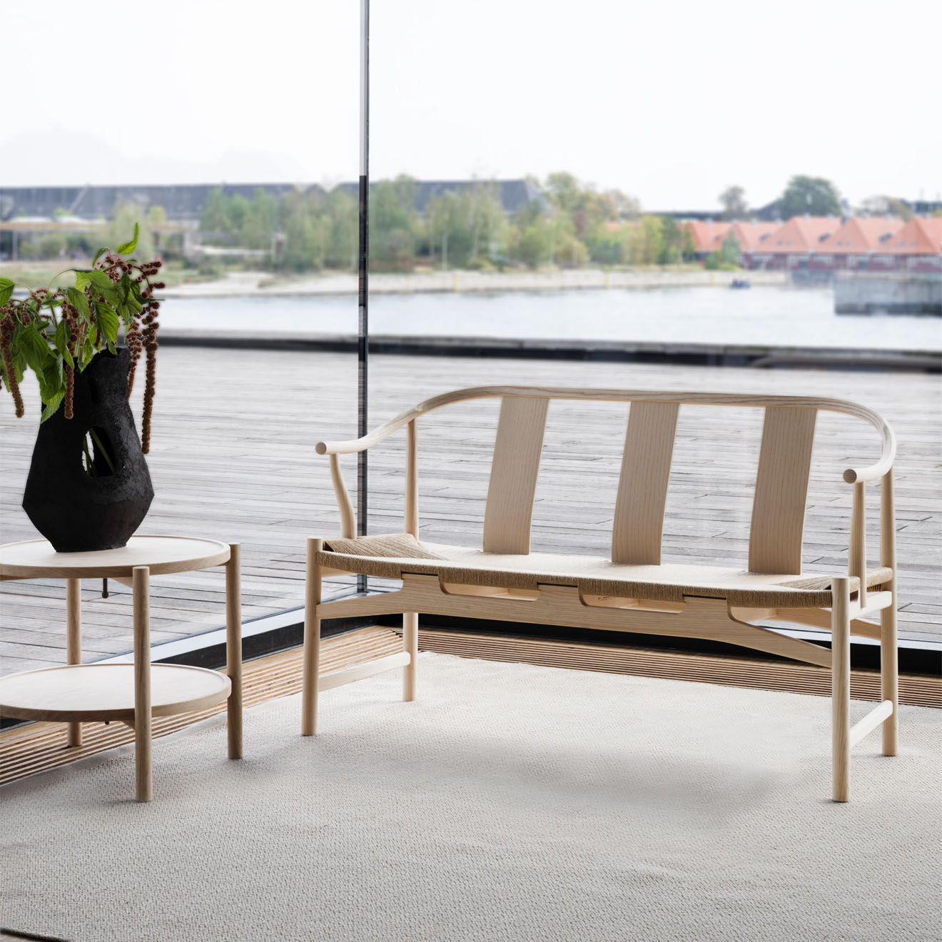 PP266 Chinese Bench detalje i ask fra PP M�bler