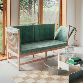 Tremmesofaen i Steelcut-tekstil