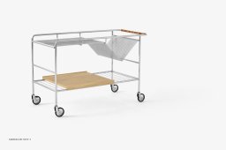 Alima NDS1 Rollwagen, Chrome mit cognac leather handle Eiche | &Tradition