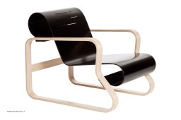 Armchair 41 \"Paimio\" Sessel, Birke/schwarz lackiert Schale | Artek