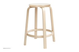 Bar Stool 64 | Farbe, Birke/wei�es HPL, �52 x H65 cm | Artek
