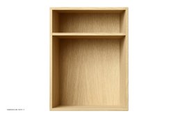 ATBO Bedside reol lodret 47 x 35 med hylde, 30 cm, Eg mat lak