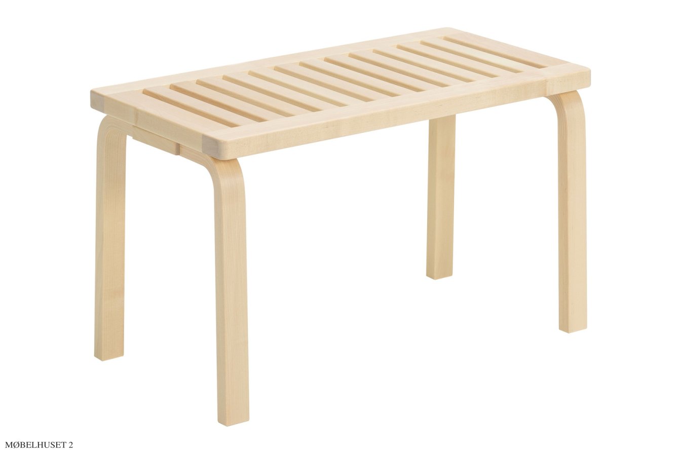 Bench 153B | Lamel top, Lakeret birk | Artek