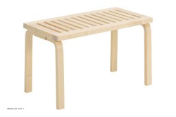 Bench 153B | Lamel top, Lakeret birk | Artek