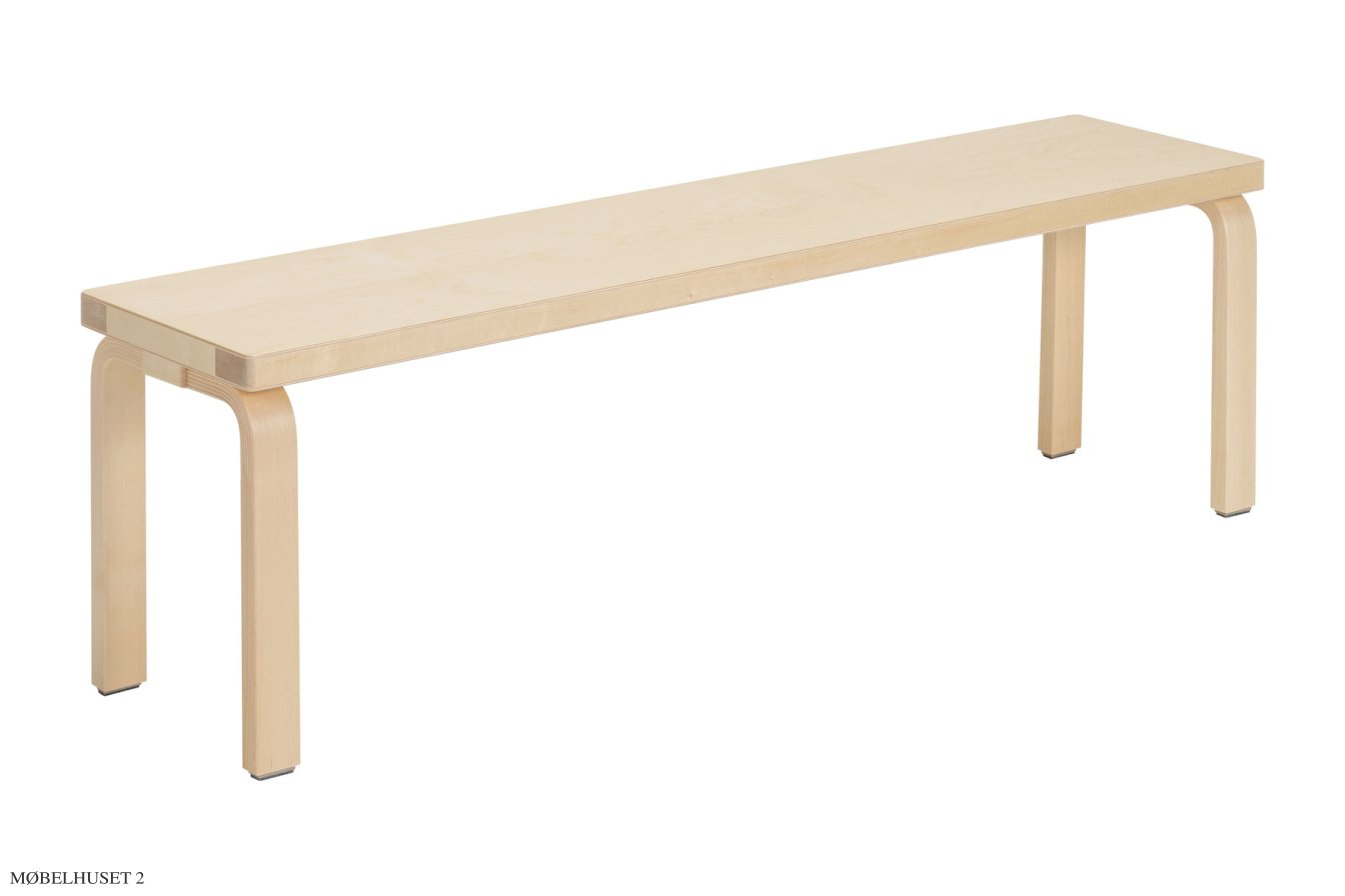Bench 168B b�nk, Lakeret birk | Artek
