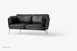 Cloud LN2 Sofa, Chrom, Noble Anilinleder Schwarz | &Tradition