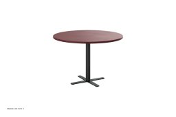 Delta Bord, �110 cm, Linoleum Burgundy, Schwarzes S�ulengestell | Andersen Furniture