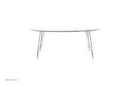 DK10 Udtr�ksbord laminat, Wei�es Laminat, Chrom | Andersen Furniture