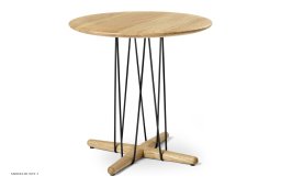 E021 Embrace Couchtisch, �48 cm, Eiche ge�lt, Stahl, schwarz pulverbeschichtet | Carl Hansen & S�n