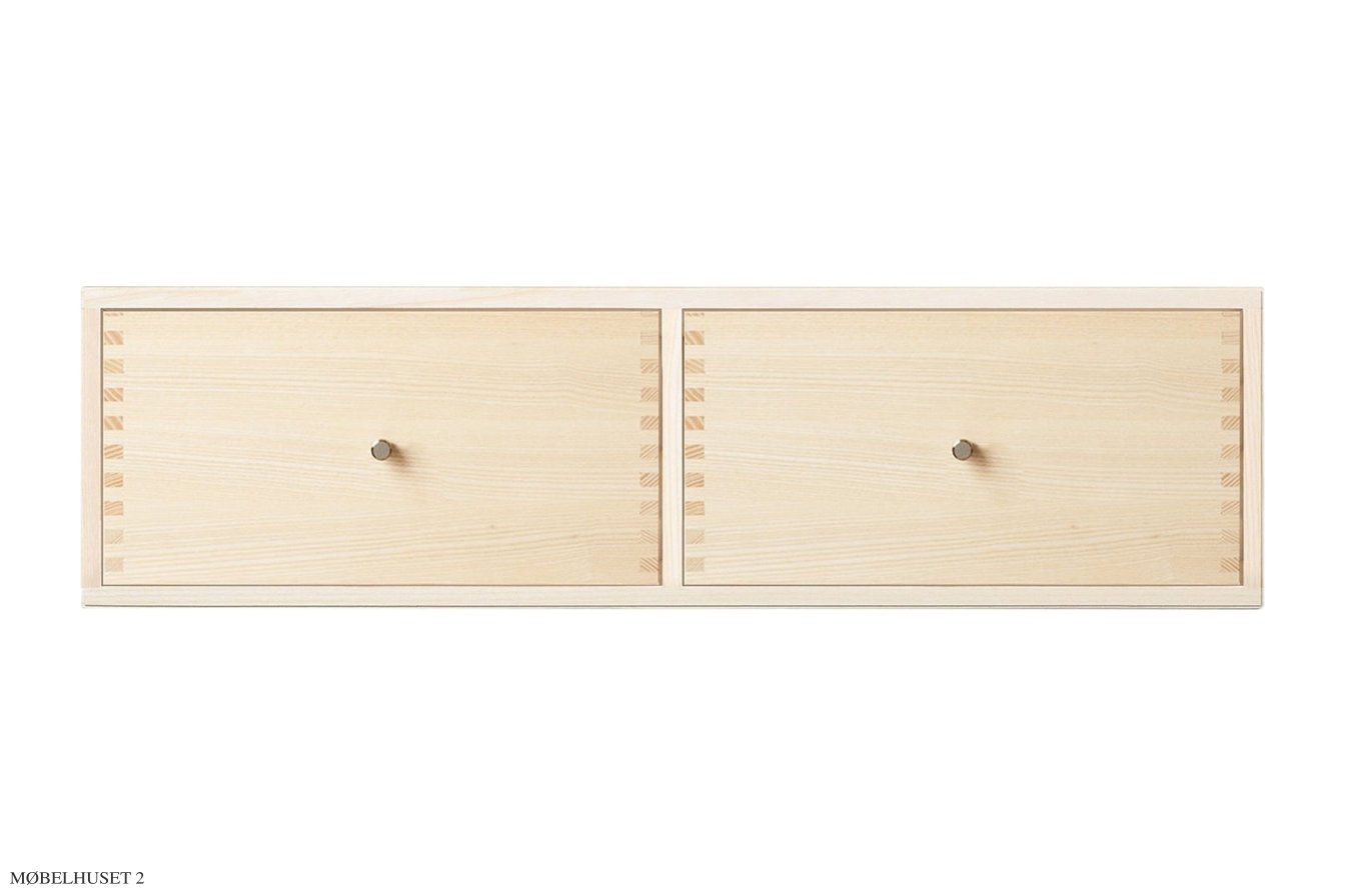 ATBO Entr�reol med skuffer 18 x 70, Ask mat lak