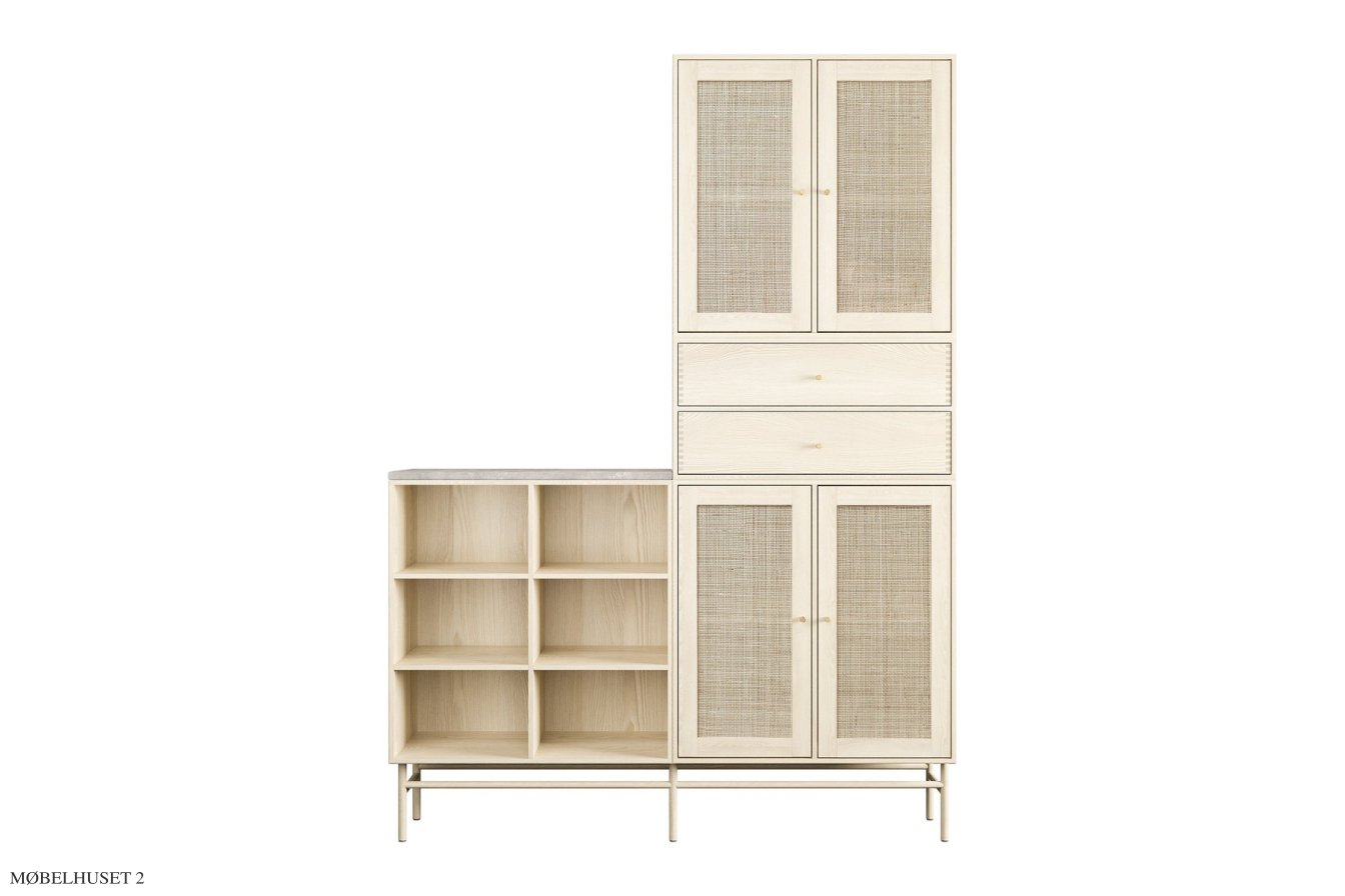 ATBO Garderobe 195 x 140, Ask mat lak
