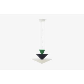 Gio LN14 & LN15 lysekrone, LN14 - �60 cm, Signal Green, Deep Blue & Ecru White | &Tradition