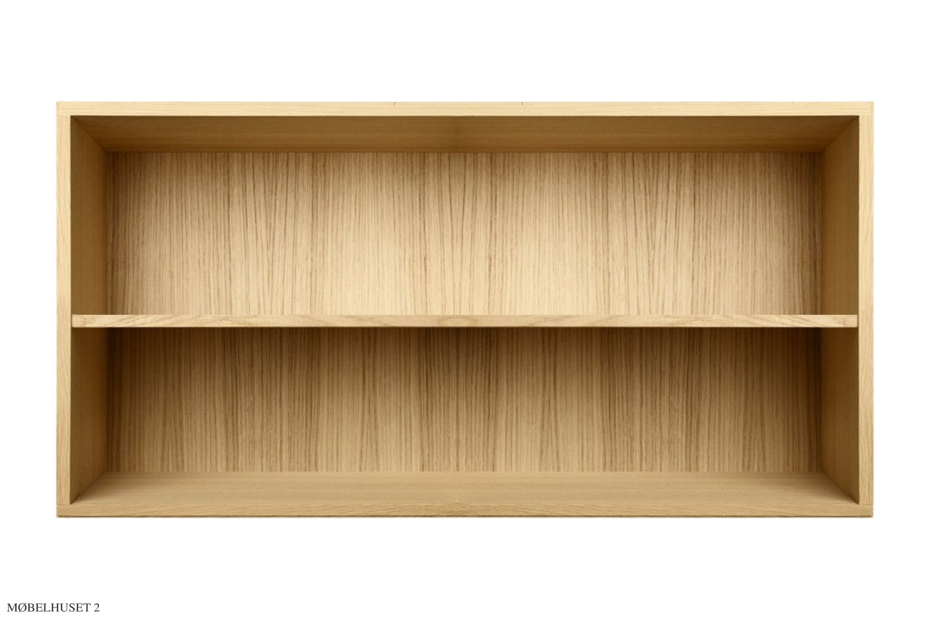 ATBO Halv reol vandret 35 x 70 med hel hylde, 21 cm, Eg mat lak