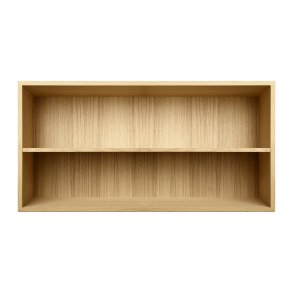 ATBO Halbes Regal quer 35 x 70 mit Boden, 21 cm, Eiche matt lackiert