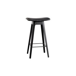 HC1 Barstol, H67 cm, Eiche schwarz matt lackiert, PU-Leder schwarz | Andersen Furniture