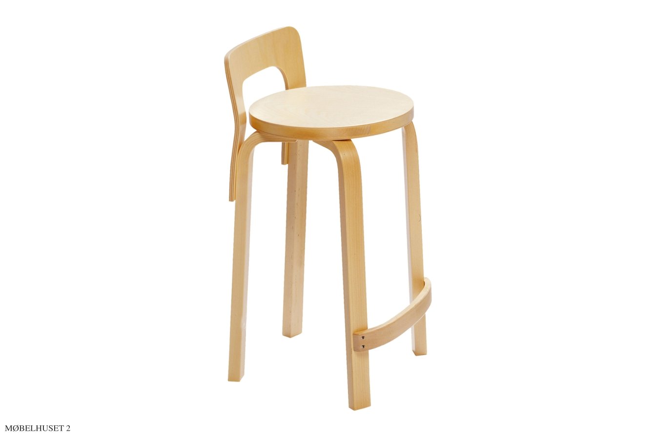 High Chair K65 barstol, Birk | Artek