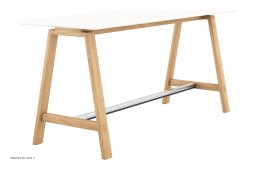 HT1 H�jbord, 216 x 75 cm (H93), Wei�es Laminat, Eiche klar matt lackiert | Andersen Furniture