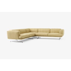 Inland AV41 sofa, Poleret aluminium, Acca 231 | &Tradition