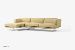 Inland AV42 Sofa, Poliertes Aluminium, Acca 231 | &Tradition