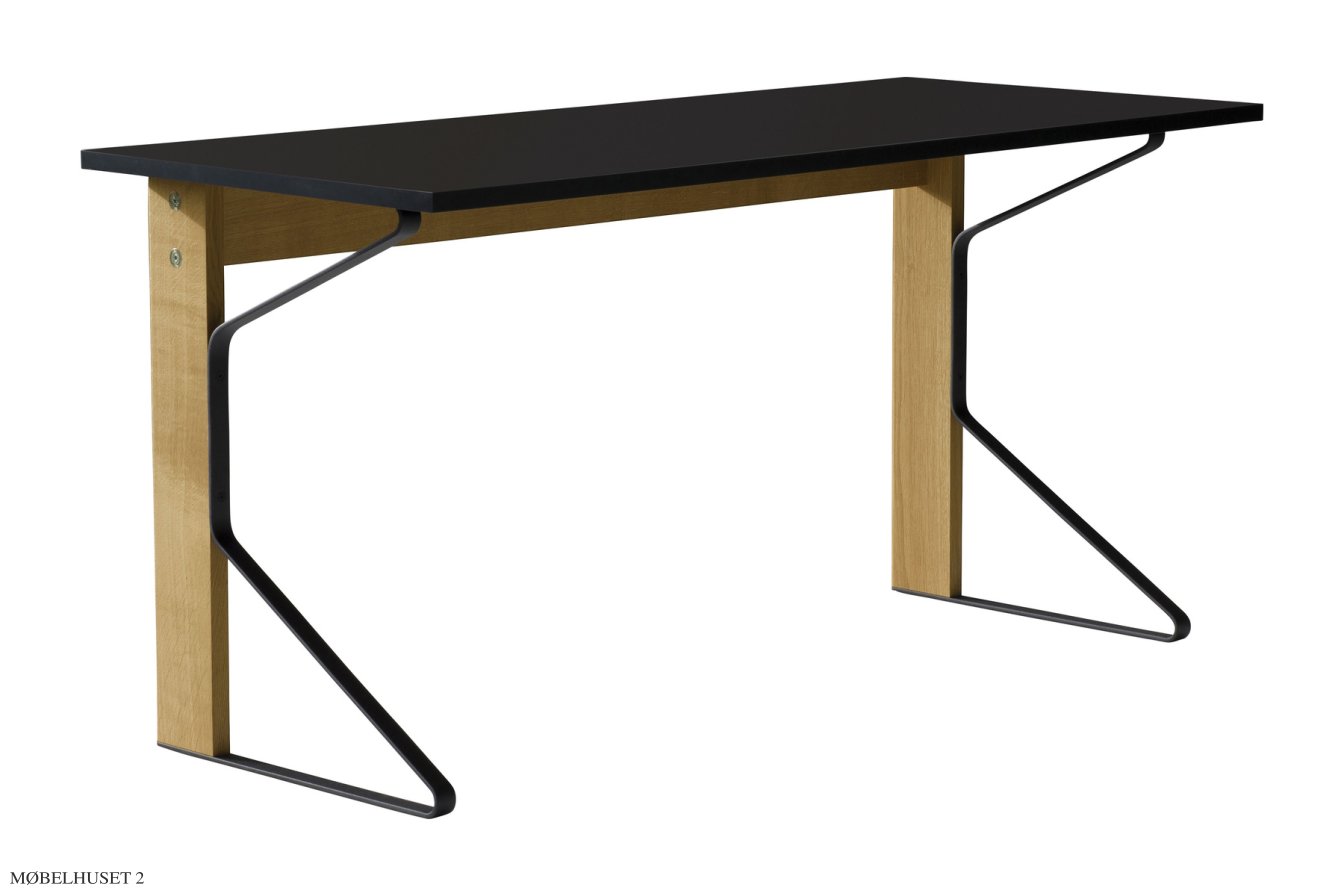 Kaari Desk REB 005 Schreibtisch, Schwarz HPL/Eiche natur | Artek