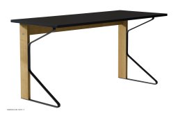 Kaari Desk REB 005 Schreibtisch, Schwarz HPL/Eiche natur | Artek