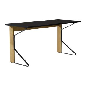 Kaari Desk REB 005 Schreibtisch, Schwarz HPL/Eiche natur | Artek