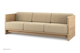 KARM Sofa, 3-Sitzer, Eiche ge�lt, Stoff | Cream (Kvadrat Moss) | Brdr. Kr�ger