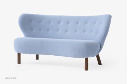 Little Petra VB2 Sofa, Walnuss ge�lt, Gentle 0733 | &Tradition