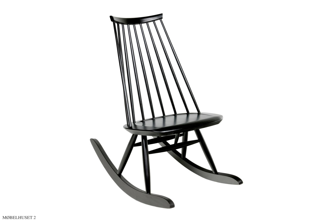 Mademoiselle Rocking Chair Schaukelstuhl, Schwarz lackiert | Artek