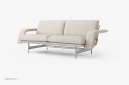 Meantime AV30 Sofa, Poliertes Aluminium, Ecriture 0210 | &Tradition