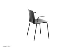 Mood 4-legs Armstol, Schwarz, Schwarz | Andersen Furniture