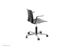 Mood Learn Armstol, Schwarz, Aluminium poliert | Andersen Furniture