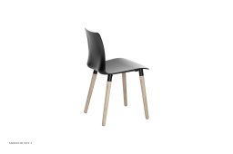 Mood Wood Stol, Schwarz, Eiche wei� pigmentiert matt lackiert | Andersen Furniture