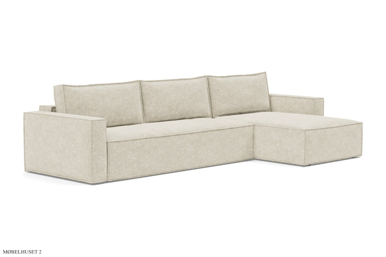 Newilla Schlafsofa mit Chaiselongue, Taura Off White 357 | Innovation Living
