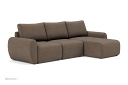 Norum Schlafsofa mit Chaiselongue, Curve-Armlehnen, Esina Cedar Brown 411 | Innovation Living