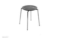 Pure Taburet, Schwarz, Chrom | Andersen Furniture