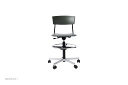 Pure X Stol med fodring, Dusty Olive, Aluminium poliert | Andersen Furniture