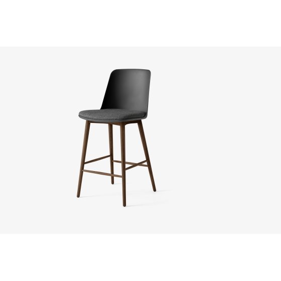 Rely HW129 Thekenhocker mit Kunststoffschale und Sitzkissen | &Tradition