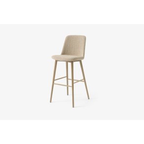 Rely HW135 Thekenhocker gepolstert, Eiche lackiert, Karakorum 003 | &Tradition