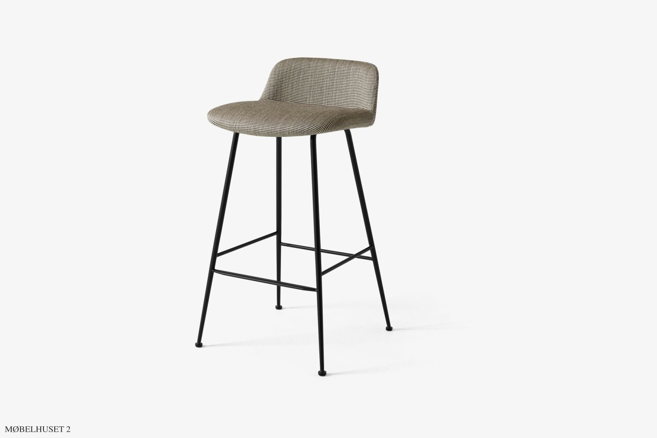 Rely HW83 Thekenhocker gepolstert, Schwarz, Fuse 0351 | &Tradition