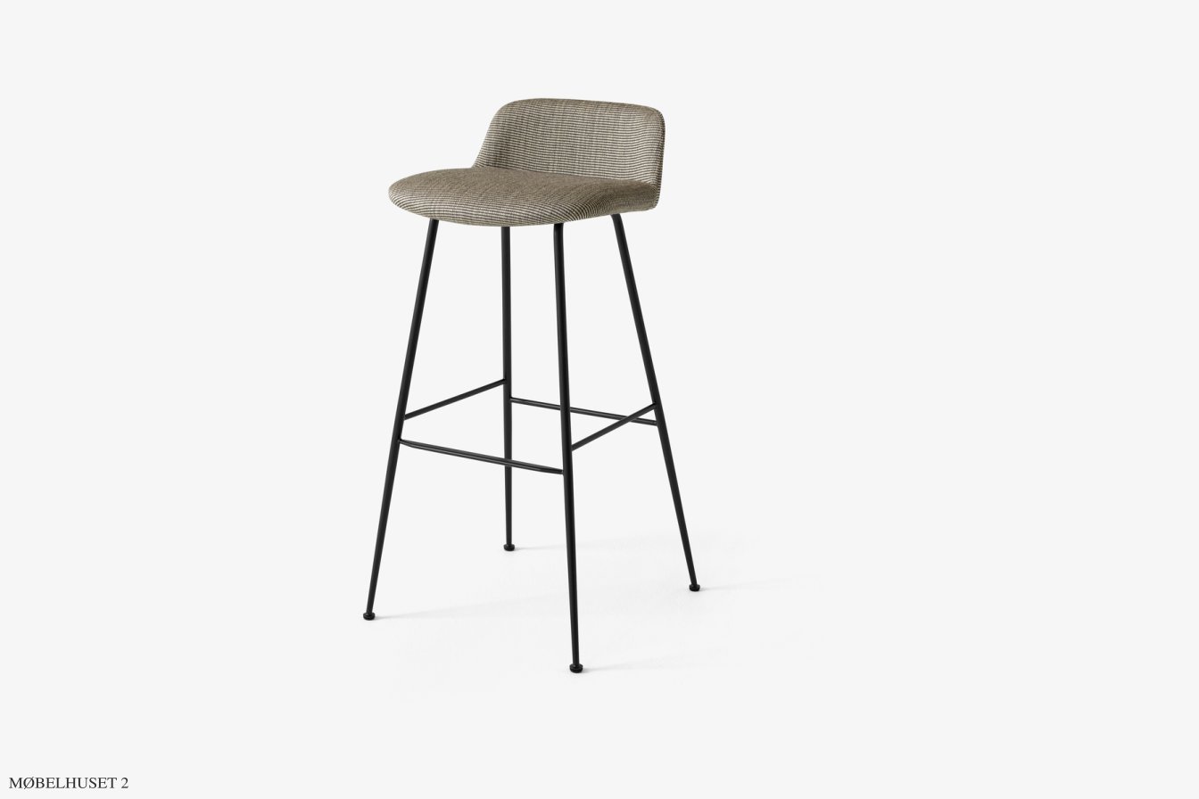 Rely HW88 Thekenhocker gepolstert, Schwarz, Fuse 0351 | &Tradition