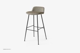 Rely HW88 Thekenhocker gepolstert, Schwarz, Fuse 0351 | &Tradition