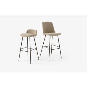 Rely HW89 Thekenhocker gepolstert mit Sitzkissen, Bronziert, Karakorum 003 | &Tradition
