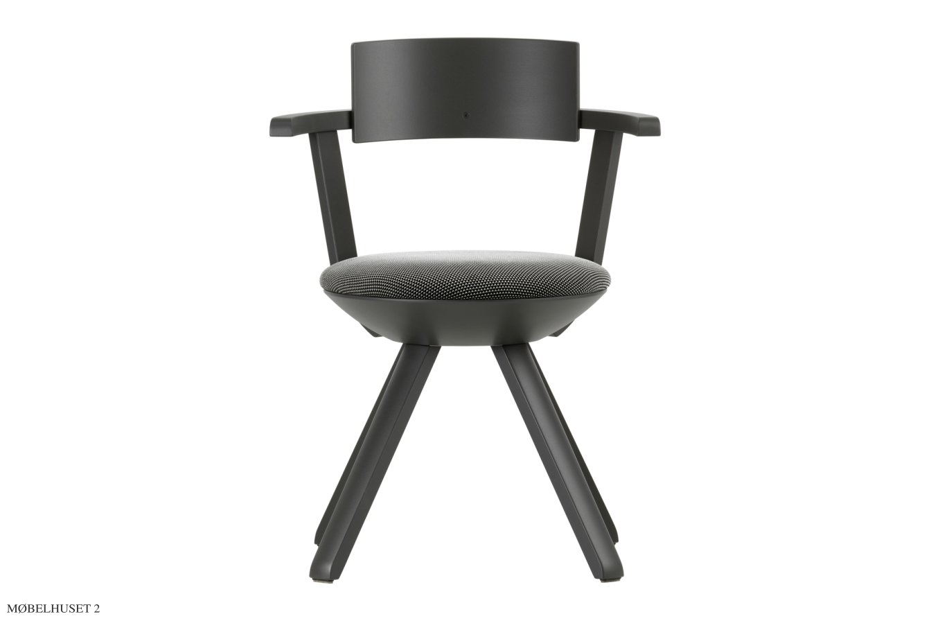 Rival Chair Drehstuhl, Asfalt/3D-strik schwarz-wei� | Artek