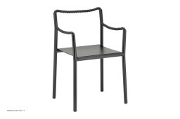 Rope Chair Armlehnstuhl, Schwarz/schwarz reb | Artek