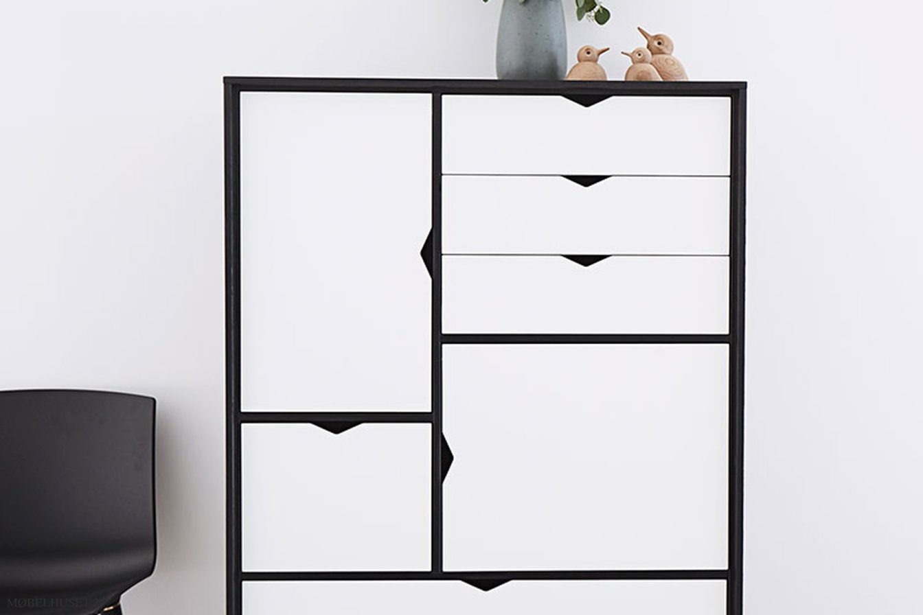 S5 Opbevaringm�bel, Alpino (wei�), Eiche schwarz matt lackiert | Andersen Furniture
