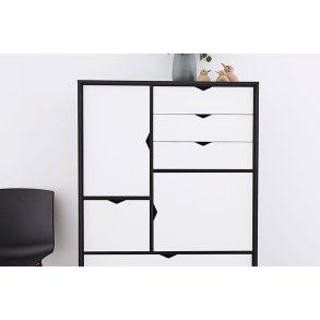 S5 Opbevaringm�bel, Alpino (wei�), Eiche schwarz matt lackiert | Andersen Furniture