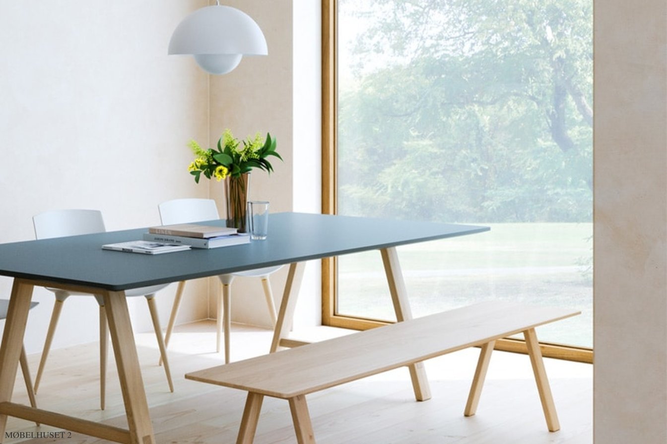 T1 Bord, 240 x 110 cm, Fenix Verde Comodoro, Eiche wei� pigmentiert matt lackiert | Andersen Furniture