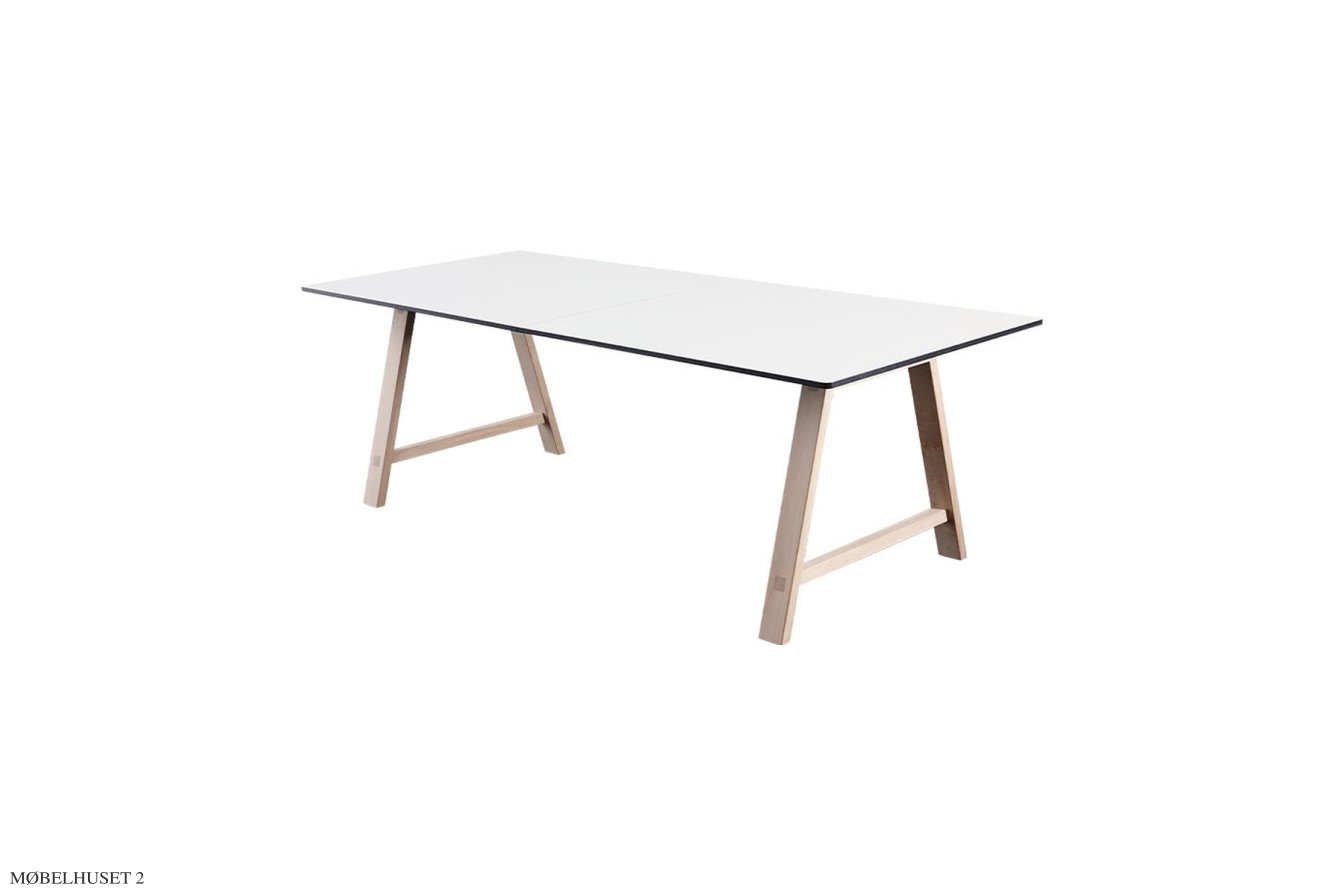 T1 spisebord, Hvid laminat, Eg hvidpig. mat lak | Andersen Furniture