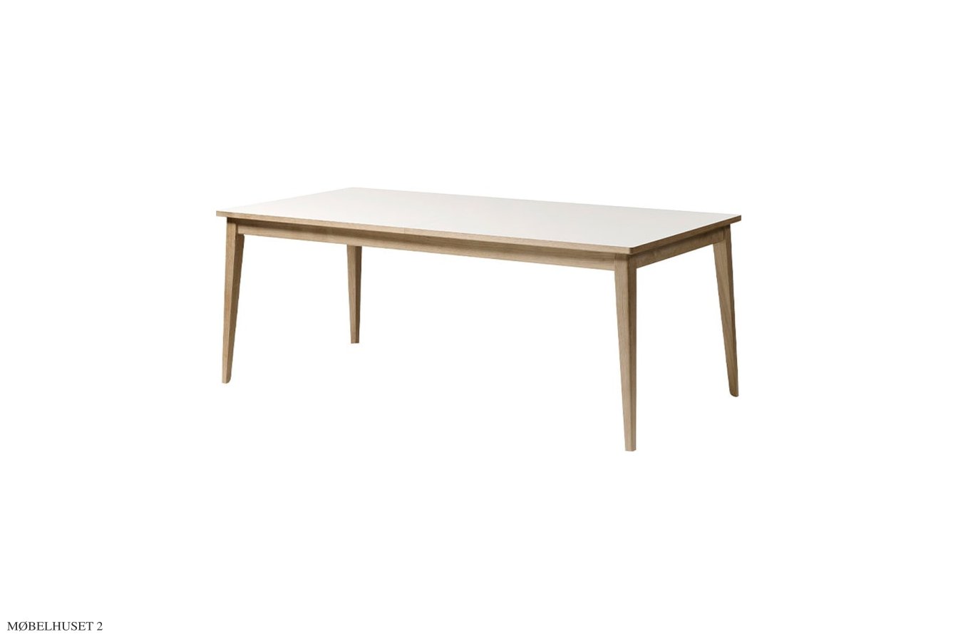 T3 Udtr�ksbord, Wei�es Laminat, Eiche natur ge�lt | Andersen Furniture